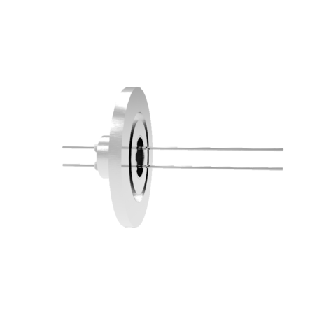 0.032 Conductor Diameter 2 Pin 2kV 5 Amp Nickel Conductor in a KF25