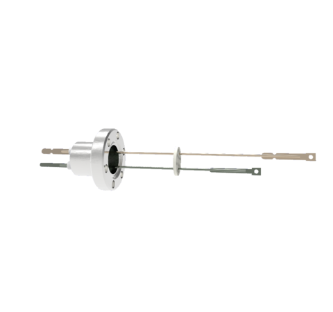 Thermocouple, Type C, 1 Pair in a CF1.33 Conflat Flange, With Spade Plug