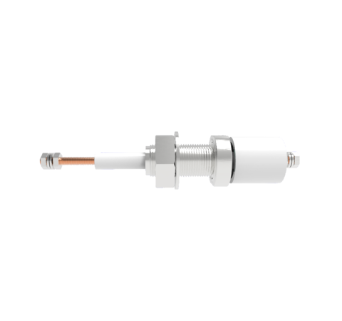 1 Pin 12kV Baseplate Feedthrough 185 Amp 0.250 Copper Conductor 1 inch Bolt