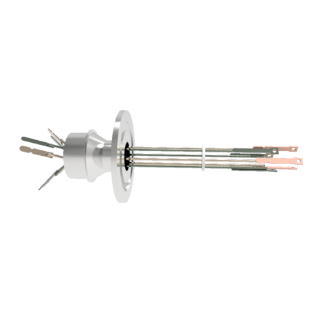 Thermocouple, Type E, 3 Pair in a KF40 ISO Quick Flange With Spade Plug