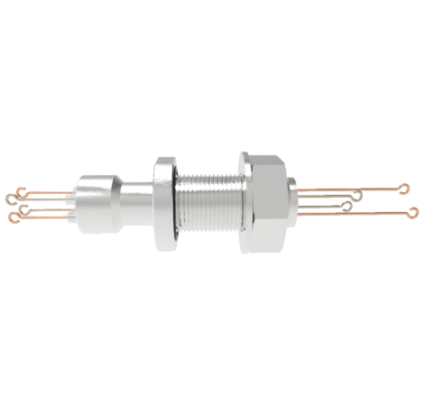 Thermocouple Baseplate Feedthrough, Type R/S, 2 Pair Loop Type on 1 inch Bolt