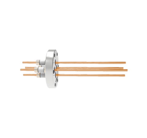 0.154 Conductor Diameter 4 Pin 5kV 100 Amp Copper Conductor in a CF2.75