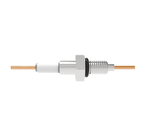 1 Pin 3kV Baseplate Feedthrough 34 Amp 0.062 Copper Conductor 1/4 inch Bolt