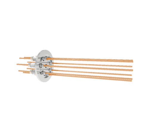 0.094 Conductor Diameter 8 Pin 5kV 55 Amp Copper Conductor in a KF40