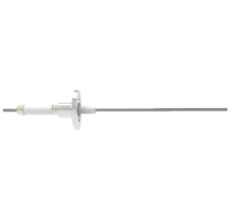 0.094 Conductor Diameter 1 Pin 20kV 28 Amp Molybdenum Conductor in a KF16