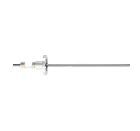 0.154 Conductor Diameter 1 Pin 10kV 50 Amp Molybdenum Conductor in a KF16