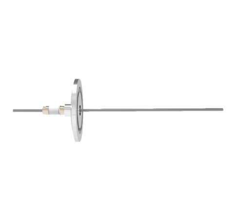 0.094 Conductor Diameter 1 Pin 5kV 28 Amp Molybdenum Conductor in a KF40