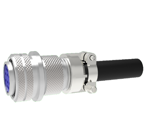 Mil-C-5015 Circular, Air Side Solder Plug, 10 Pin, 0.062 Inch Diameter Pin, 700V, 13 Amp