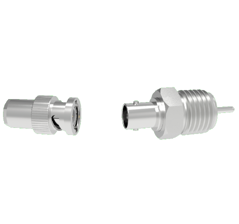 BNC Grounded Shield Recessed 500V 3.6 Amp 0.094 304 Stn. Stl. Conductor NPT 3/8 Flange With Plug