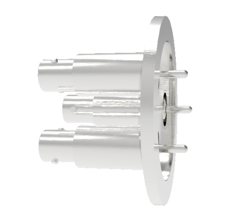 MHV Grounded Shield Recessed 5kV 3.6 Amp 0.094 304 Stn. Stl. Conductor 3 each KF40 Without Plug