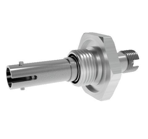 Fiber Optic Feedthrough, Multimode, Hermetic, ST-FC Adapter, Jam Nut / Baseplate Mount