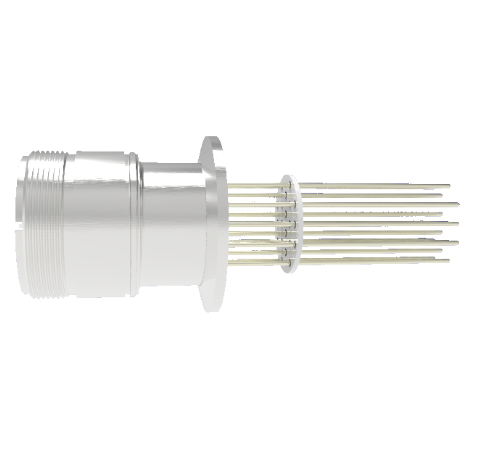 Thermocouple, Type K, 10 Pair Circular Connector in a KF40 ISO Quick Flange Without Plug