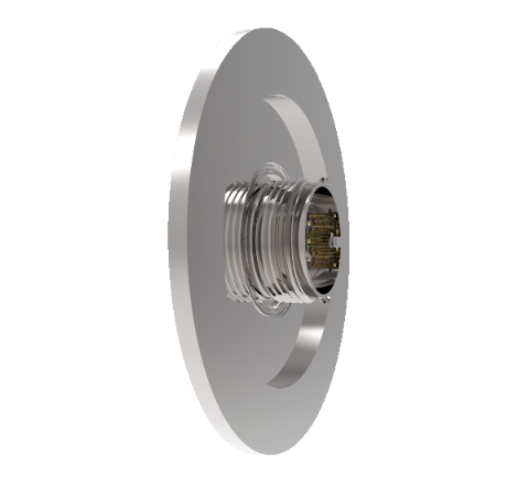 10 Pin 26482 Circular 1kV 5 Amp 0.040 Stn. Stl. Gold Plated Conductor in a KF50 Without Plug