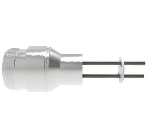 2 Pin 5015 Style Circular Connector, 700V, 25 Amp, Nickel Conductors in Weld adapter Without Plug