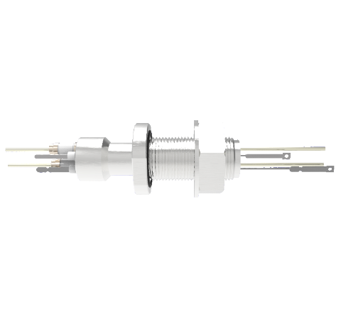 Type C 1 Pair Thermocouple Baseplate 5kV 16.5 Amp 0.094 Nickel Conductor 1 inch Bolt With Spade Plug