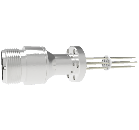 Thermocouple, Type K, 3 Pair Circular Connector on a CF1.33 Conflat Flange Without Plug