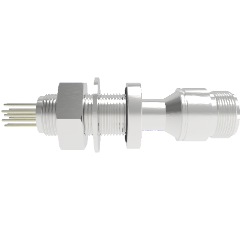 Thermocouple Baseplate , Type K, 5 Pair Feedthrough on a 1 Inch Bolt