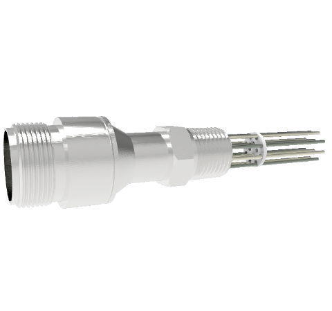 Thermocouple, Type K, 5 Pair Circular Connector in a NPT 1/2 Fitting Without Plug