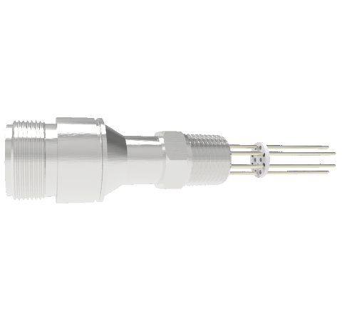 Thermocouple, Type K, 3 Pair Circular Connector in a NPT 1/2 Fitting Without Plug