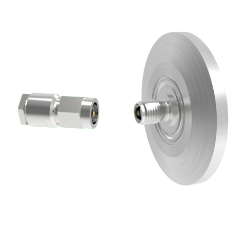 SMA 50 Ohm Grounded Shield 500V 0.8 Amp KF25 Flange With Plug