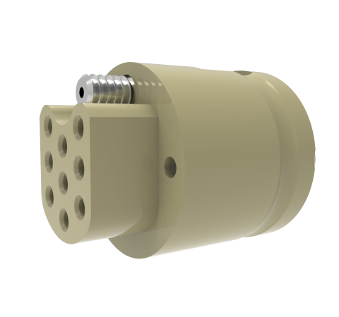 Sub C Air & Vacuum Side PEEK Plug, 9 Pin, 500V, 5 Amps, Copper Alloy Crimp/Solder Contacts