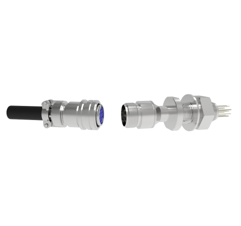 Type K 5 Pair Baseplate Thermocouple Feedthrough on 1 inch Bolt With Plug