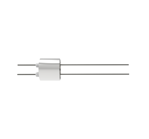 2 Pin, 0.032 Inch Diameter Molybdenum Conductors, 2kV, 8.5 Amp, 0.5 Inch Weld in Feedthrough