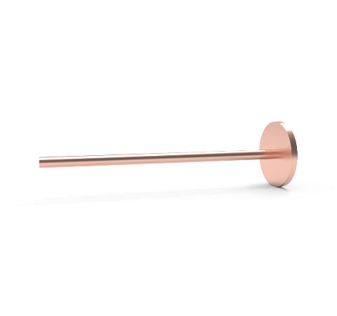 0.125 Inch Diameter, 3.0 Inch Long, Copper Pinch Off Tube, Copper Gasket for Mini 1.33CF One End